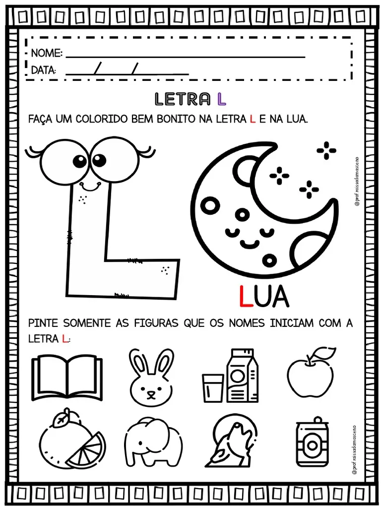 Letter L activity
