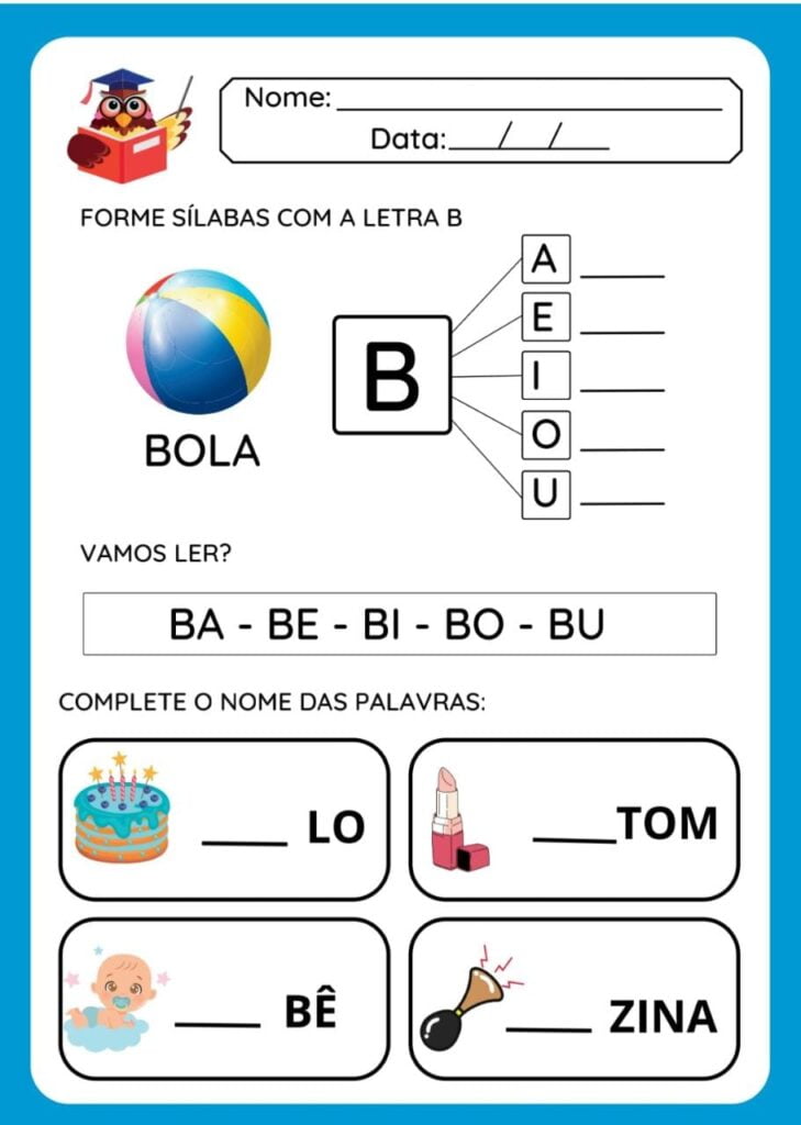 activity about syllables 2 year