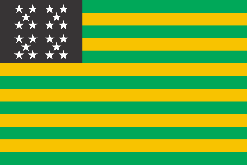 Bandeira de Lopes Trovão usada durante a Proclamação da República.