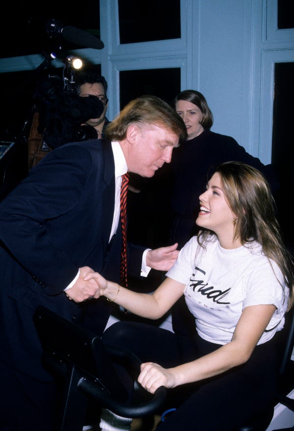 Donald Trump and Alicia Machado in 1996