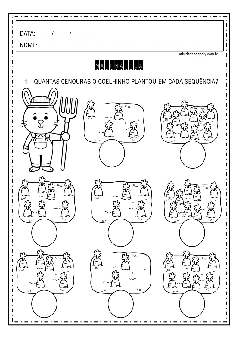 atividades com numeros para educação infantil