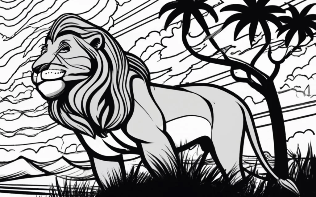 desenhos para baixar e pintar rei leão